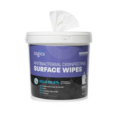 Zogics Antibacterial Wipes packaging close-up for fast surface disinfection.