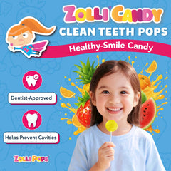 Zollipops tropical flavor lollipops for kids and adults, sugar-free with dental-friendly benefits.