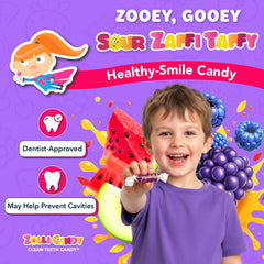 Green Apple Zaffi Taffy Sour piece, gluten-free and dairy-free