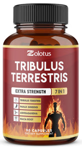 Zolotus Tribulus capsules bottle for daily energy support.