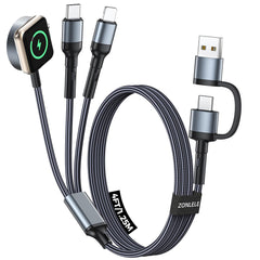 ZONLELE 3-in-2 travel charging cable on the go.