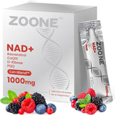 Zoone NAD Resveratrol supplement bottle promotes daily energy and healthy aging.