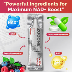 Zooone NAD+ liquid-form closeup highlights smooth absorption and easy daily use.