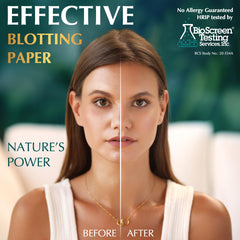 Zorom's extra-large blotting sheets provide 25% more coverage for shine control