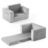 Zorvoxz Kids Couch folded sofa mode provides compact seating for small spaces.