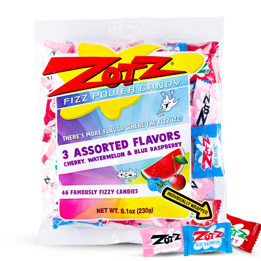 Zotz Fizzy Candy cherry center image for nostalgic snacking