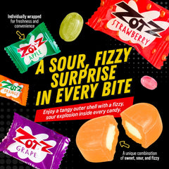 Zotz strawberry flavor center a retro treat