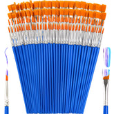 ZRLEI small paint brushes bulk overview for kid-friendly arts and classroom projects