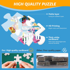 ZSYCZAO white fence and waves puzzle—great for solo focus and relaxing downtime.