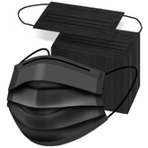 ZTANPS black disposable face mask with three-layer protection for daily wear.