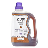 Zum clean laundry soap amber bottle with plant-based formula for sensitive fabrics