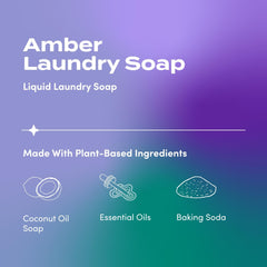 Label detail on Zum soap showing baking soda and coconut oil ingredients