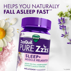 Close-up of bottle cap on ZzzQuil PURE Zzzs for evening routine