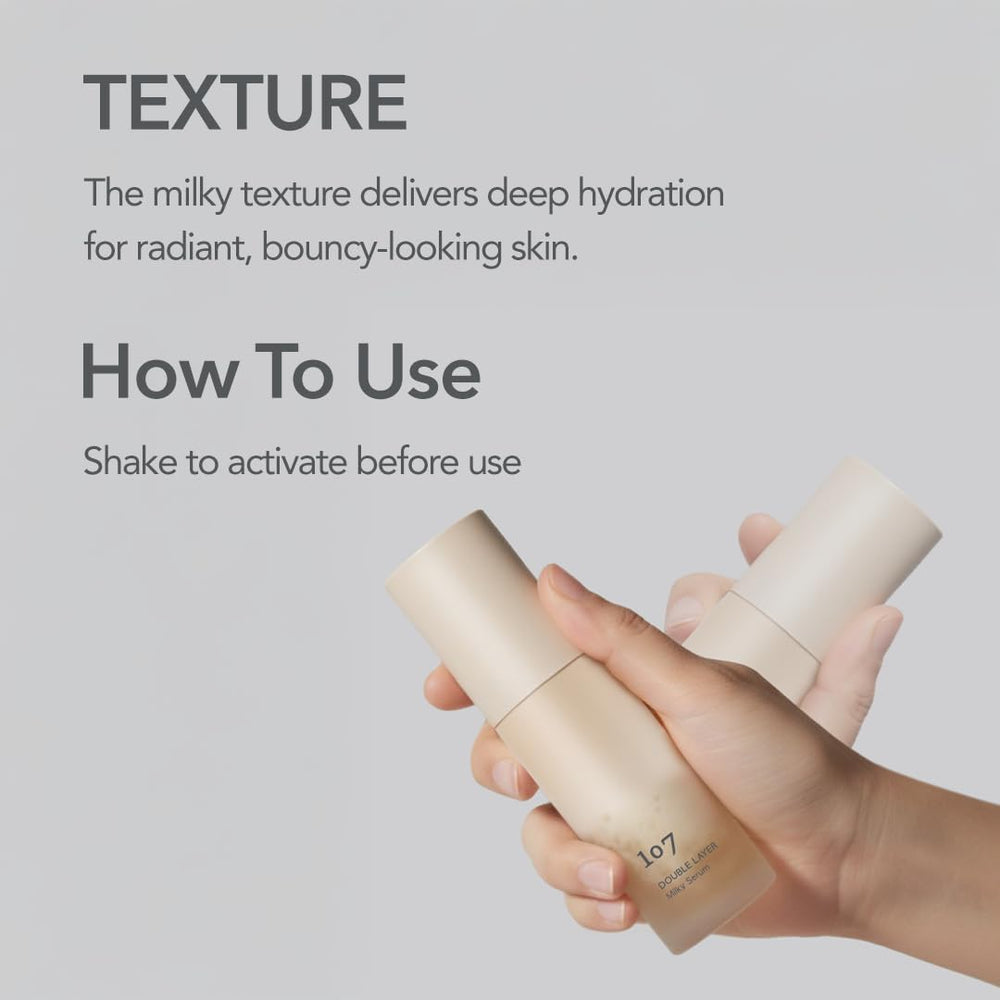107 Plantago seed and 9-type hyaluronic acid complex for lasting moisture.