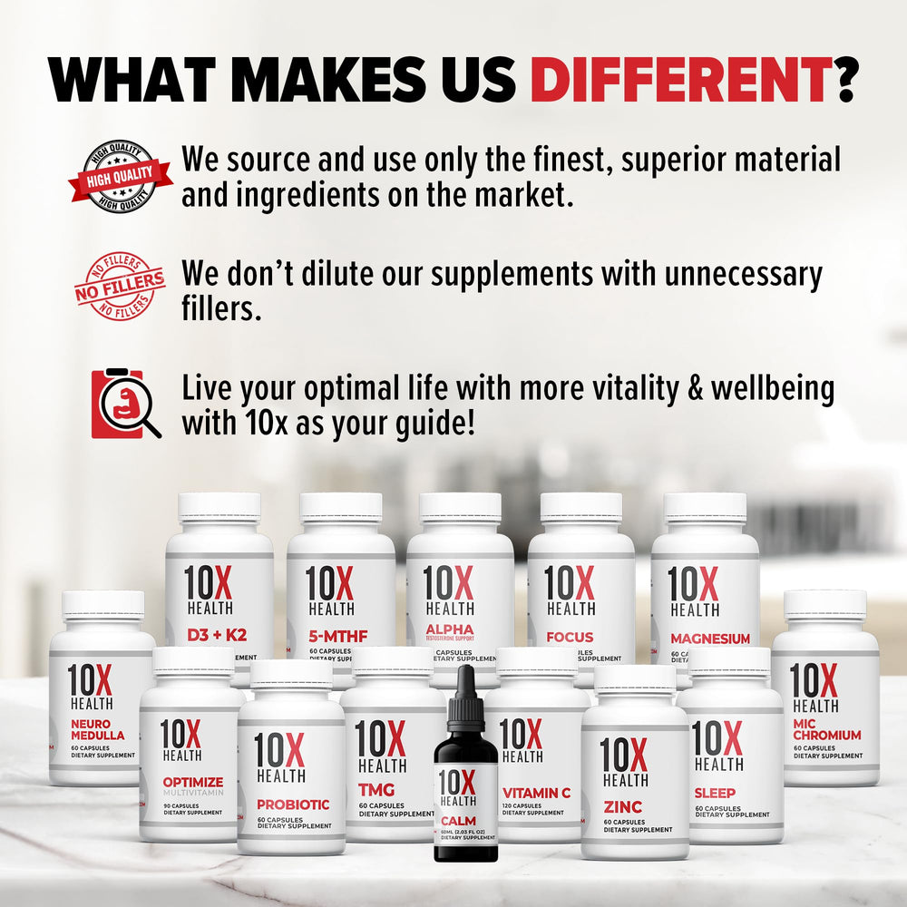 10x Health Magnesium Citrate shows vegan, kosher, halal certifications.