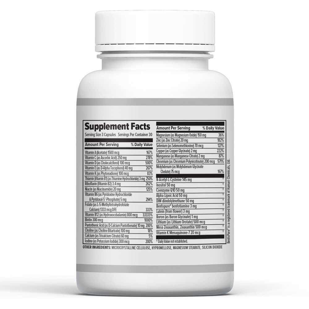 Label close-up on NAC component in 10X Health Optimize bottle