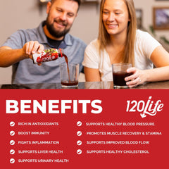 120LIFE beet root juice glass with earthy refreshing aroma