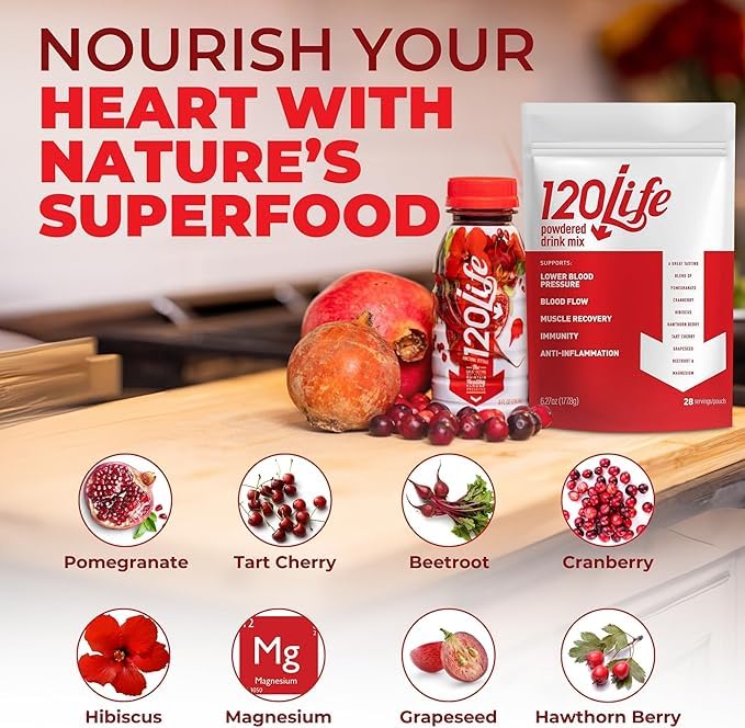 120LIFE hibiscus juice offers vibrant color and a cooling, caffeine-free option.
