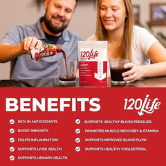 120LIFE tart cherry powder brings natural color and everyday energy-friendly routine.