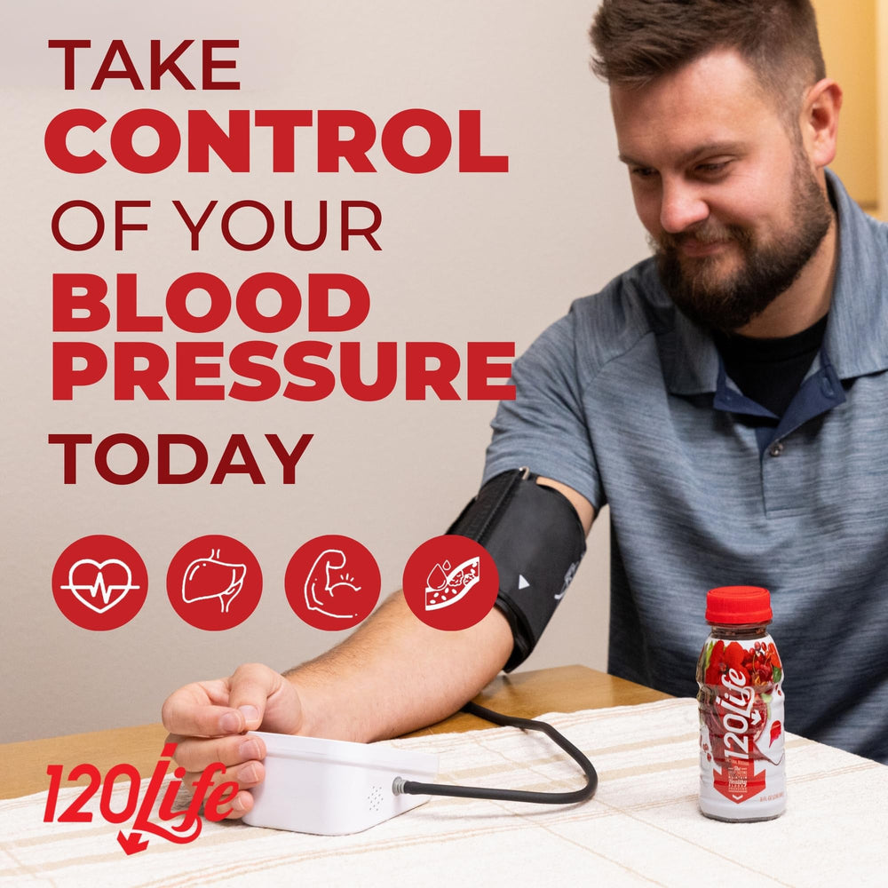 120LIFE pomegranate extract close-up in a vibrant blend