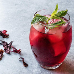 1400S SPICES Hibiscus dried flowers closeup — rich color for culinary uses.
