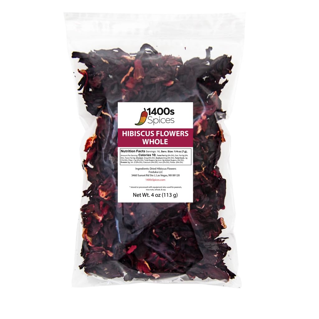 1400S SPICES hibiscus tea flowers for fragrant, tart beverages and colorful drinks