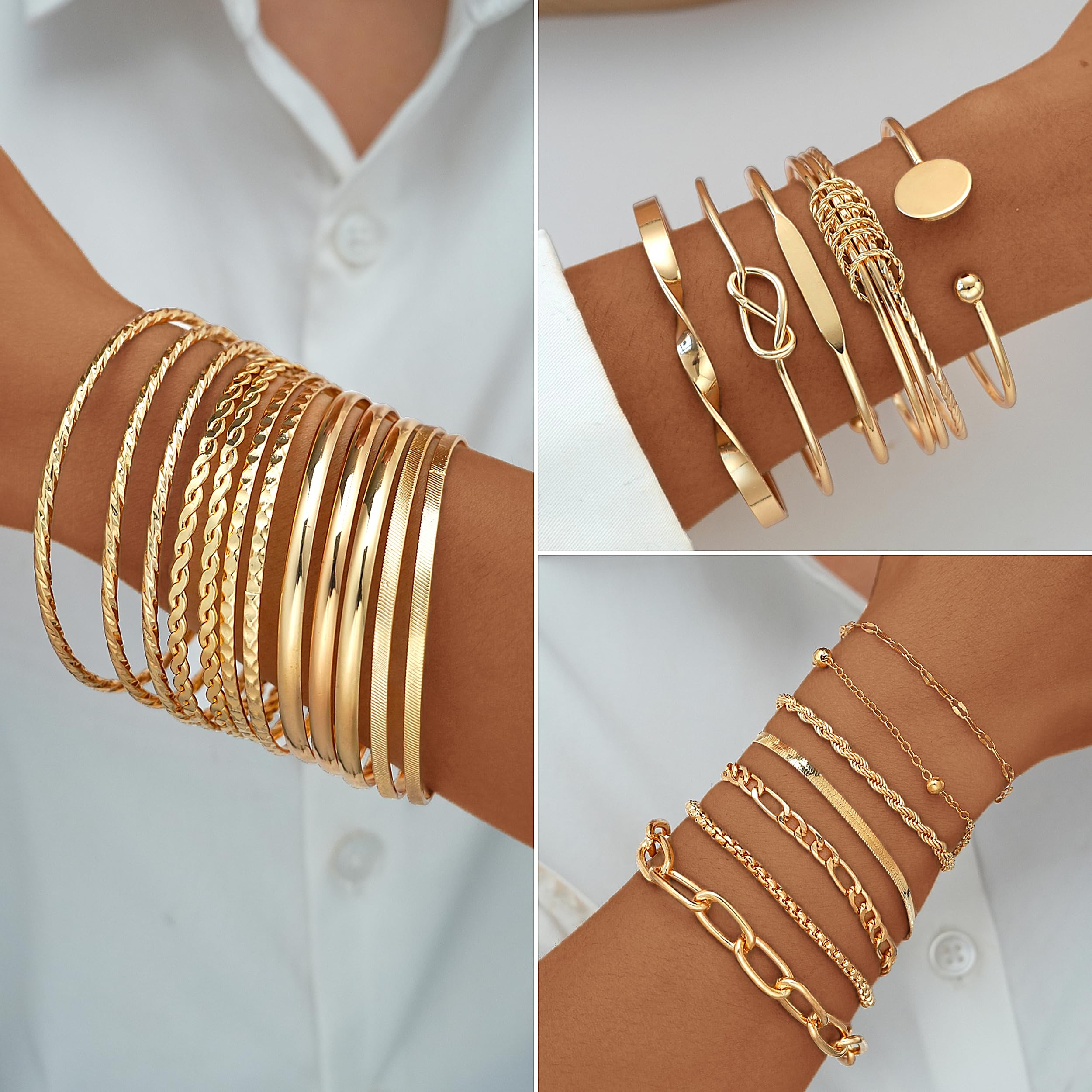 17 MILE 78-piece gold jewelry set earrings provide lightweight sparkle for evenings