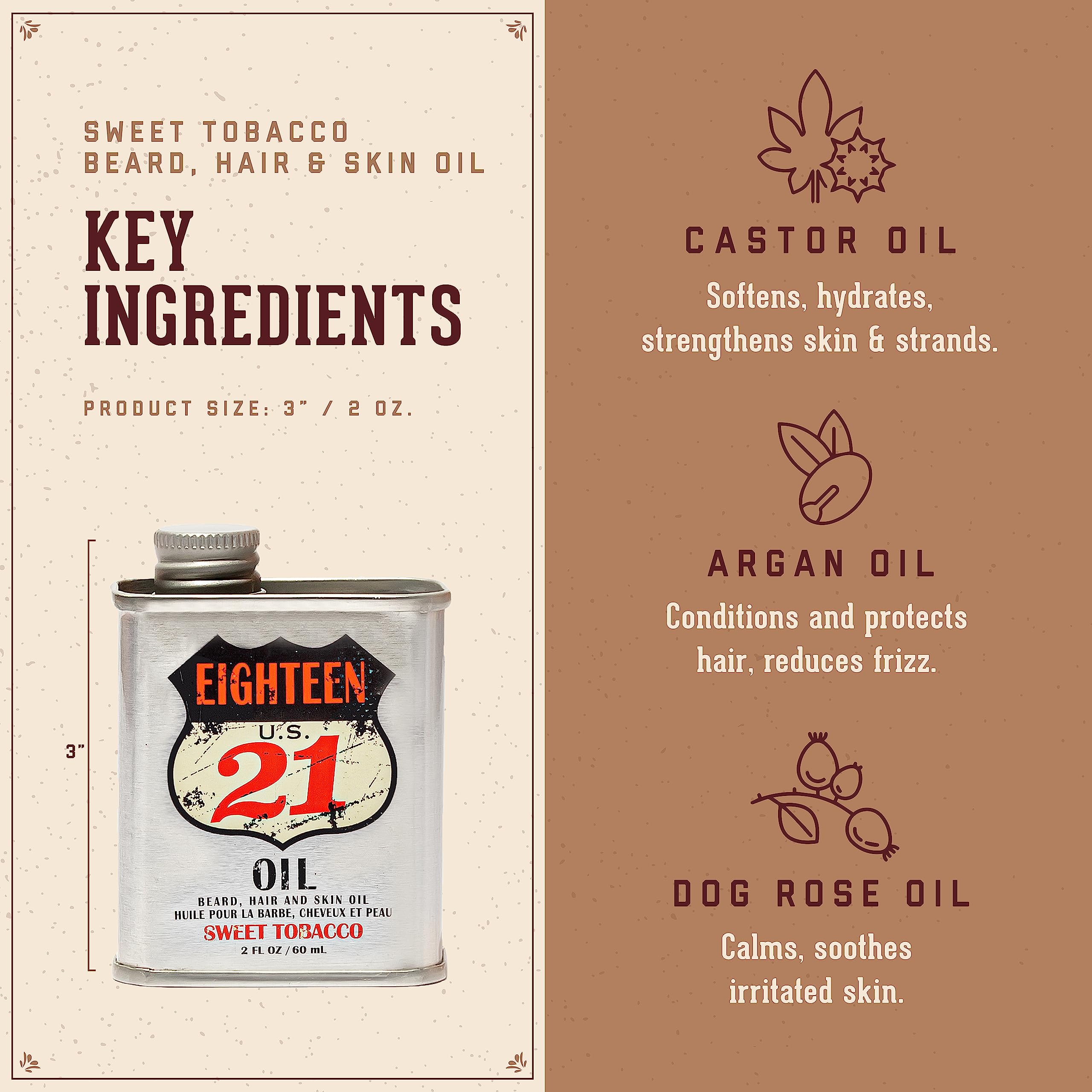 18.21 Man Made Sweet Tobacco oil applying to beard for conditioning