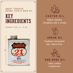 18.21 Man Made Sweet Tobacco oil applying to beard for conditioning