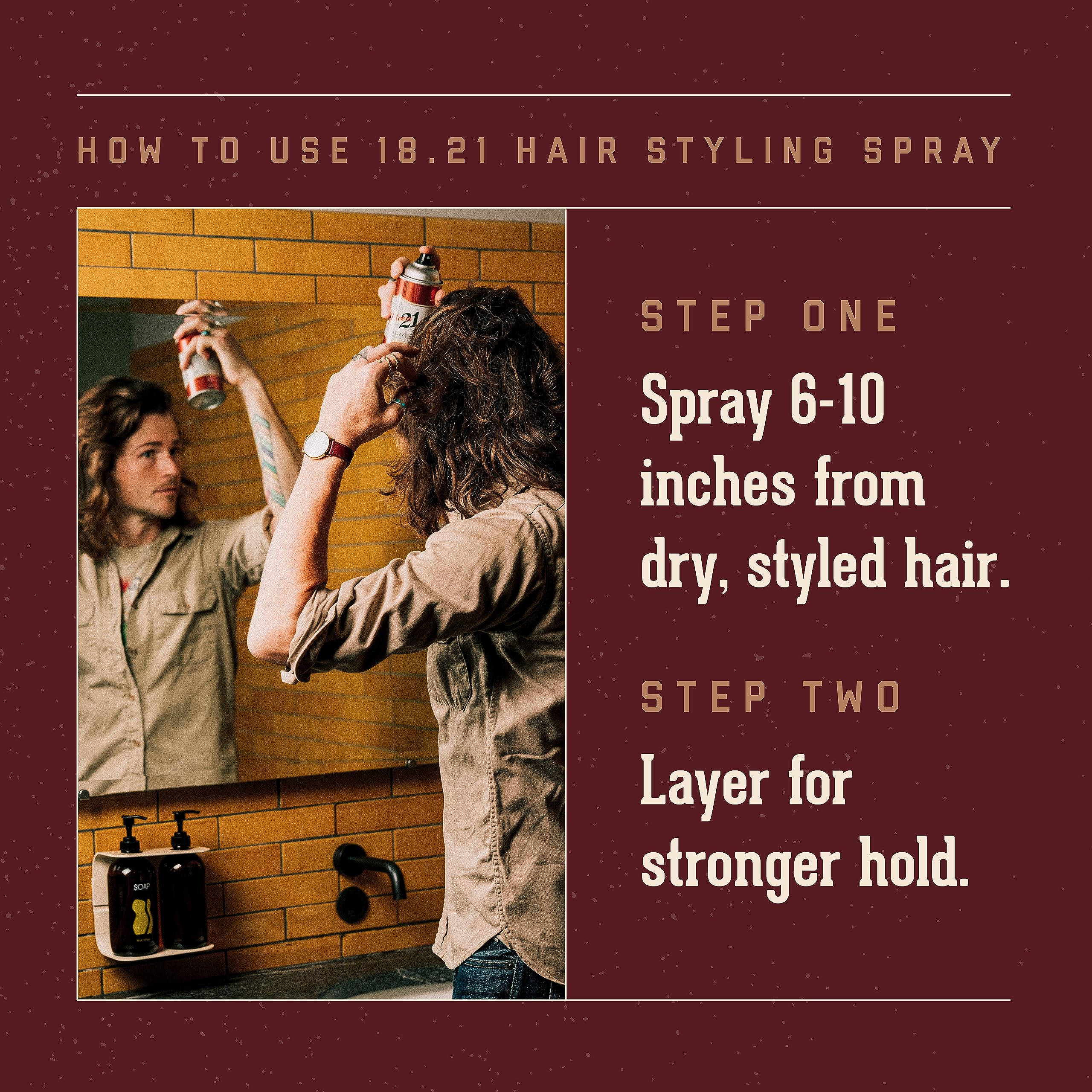 18.21 Man Made bottle features a sweet tobacco scent for daily grooming.