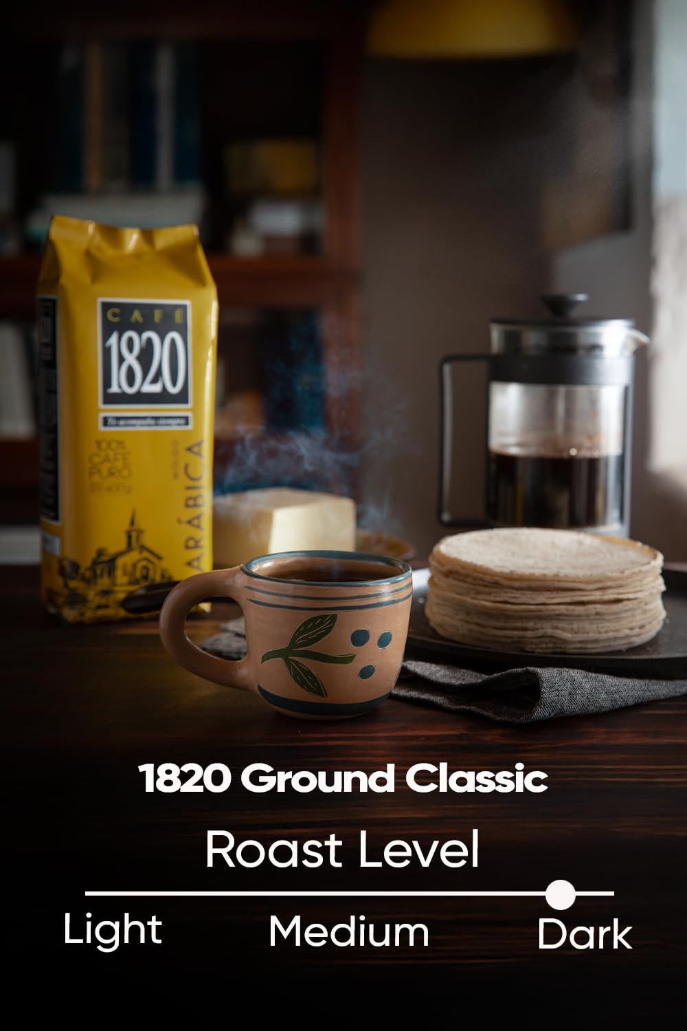 Café 1820 high-altitude Costa Rican beans with deep color