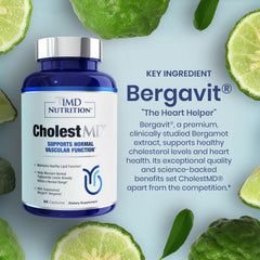 1MD CholestMD Bergavit capsules highlight bergamot flavonoids for overall health support