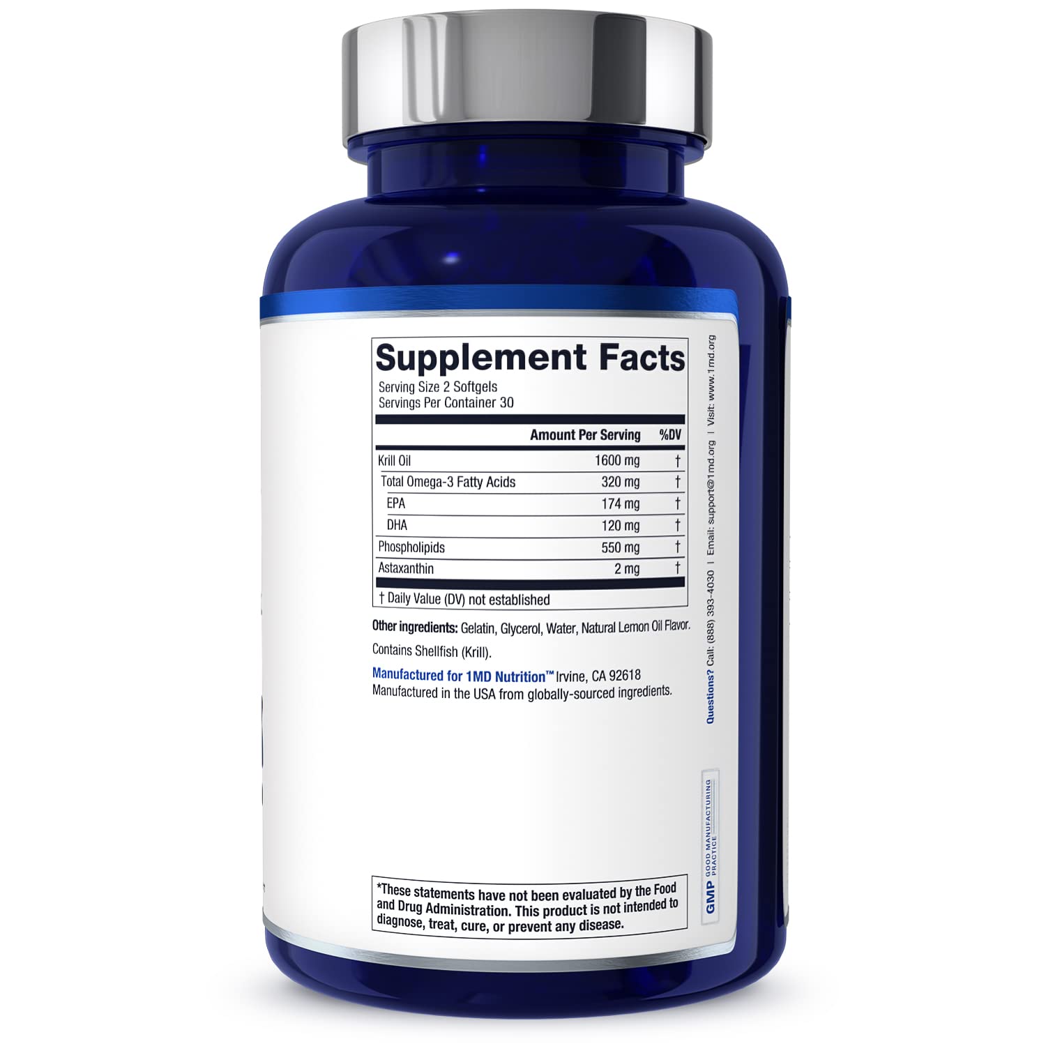 Pouring KrillMD softgels from the bottle for convenient daily use
