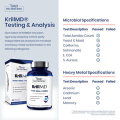 KrillMD softgels close-up, easy-to-swallow omega-3 capsules
