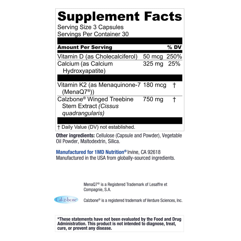 OsteoMD capsules being poured for easy daily supplementation