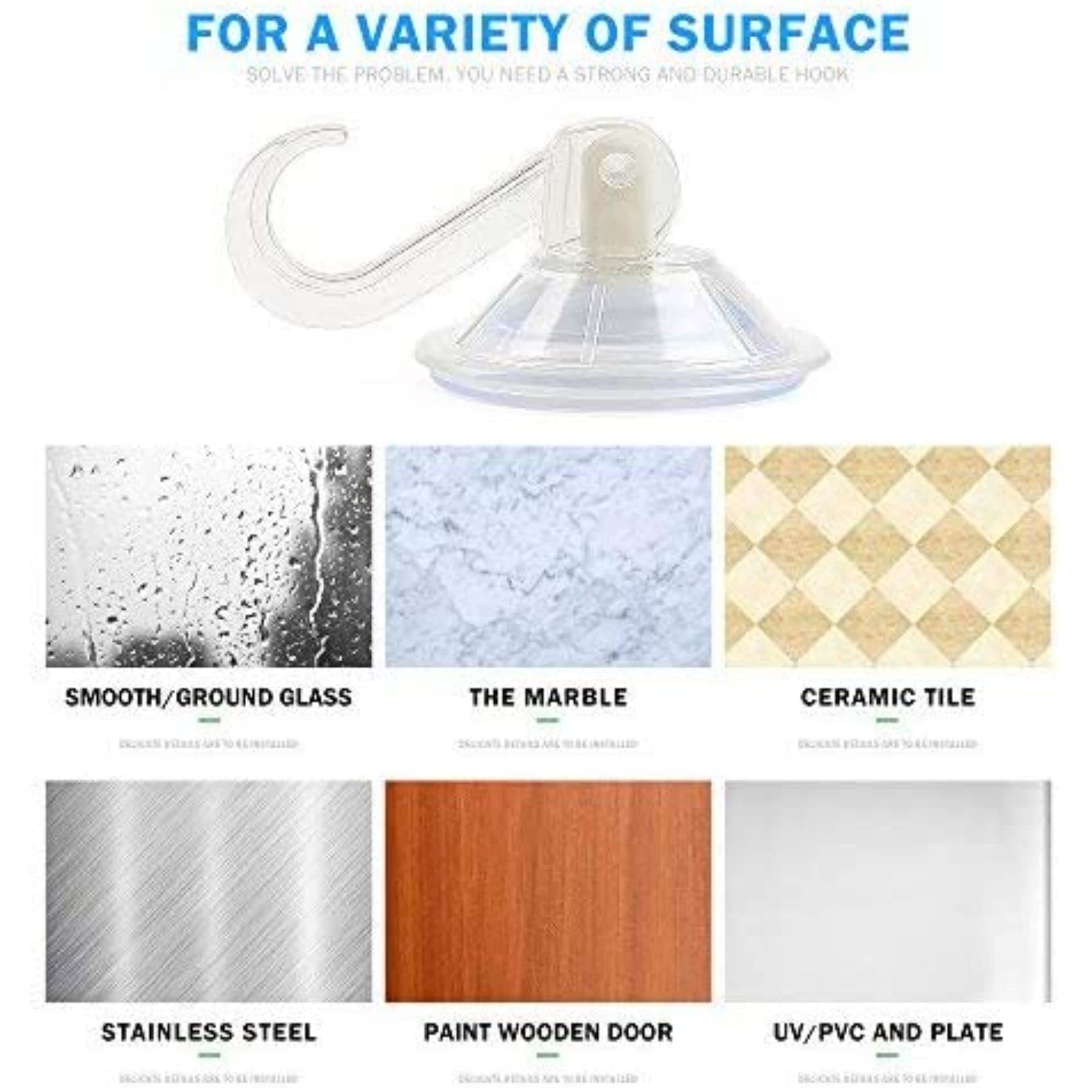 1st Choice suction cup hook with waterproof and oil-proof surface on shower tile
