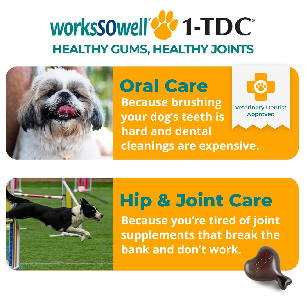 1-TDC WorksSoWell label closeup highlights clear usage details for pet owners.