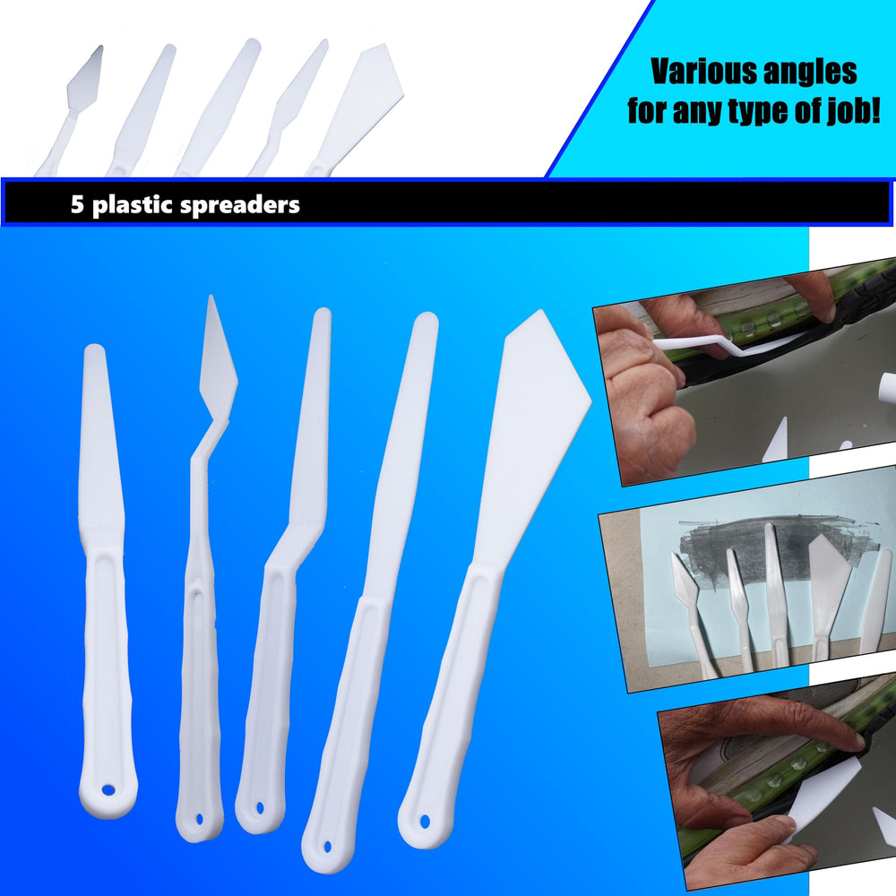 203Brands Plastic Spreader Tools set for even, angled adhesive spread