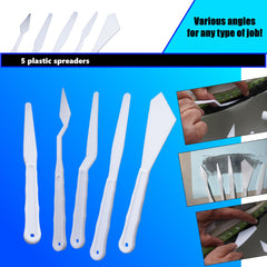 203Brands Plastic Spreader Tools set for even, angled adhesive spread