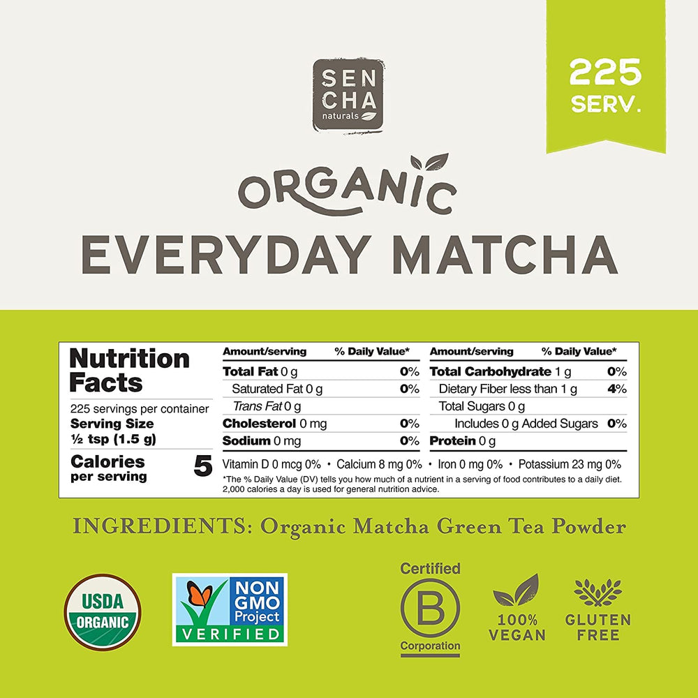 21 Sencha Eveyrday smoothie bowl with vibrant green matcha color.