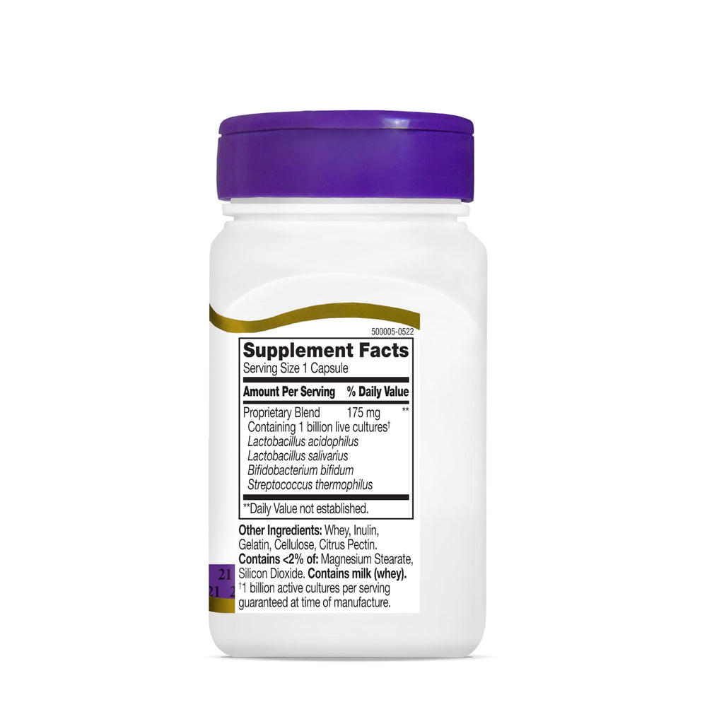 Packaging design of 21st Century Acidophilus probiotic bottle
