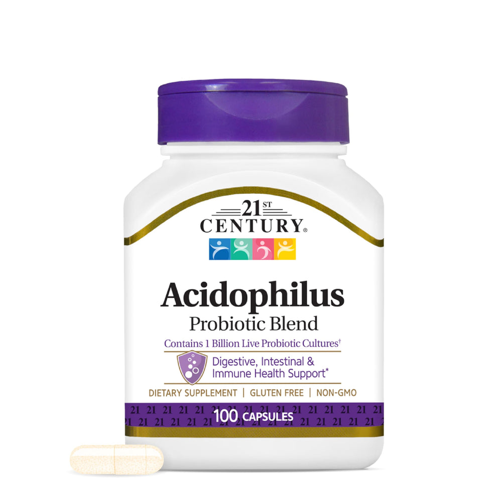 21st Century Acidophilus probiotic bottle for daily digestive balance