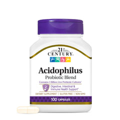 21st Century Acidophilus probiotic bottle for daily digestive balance