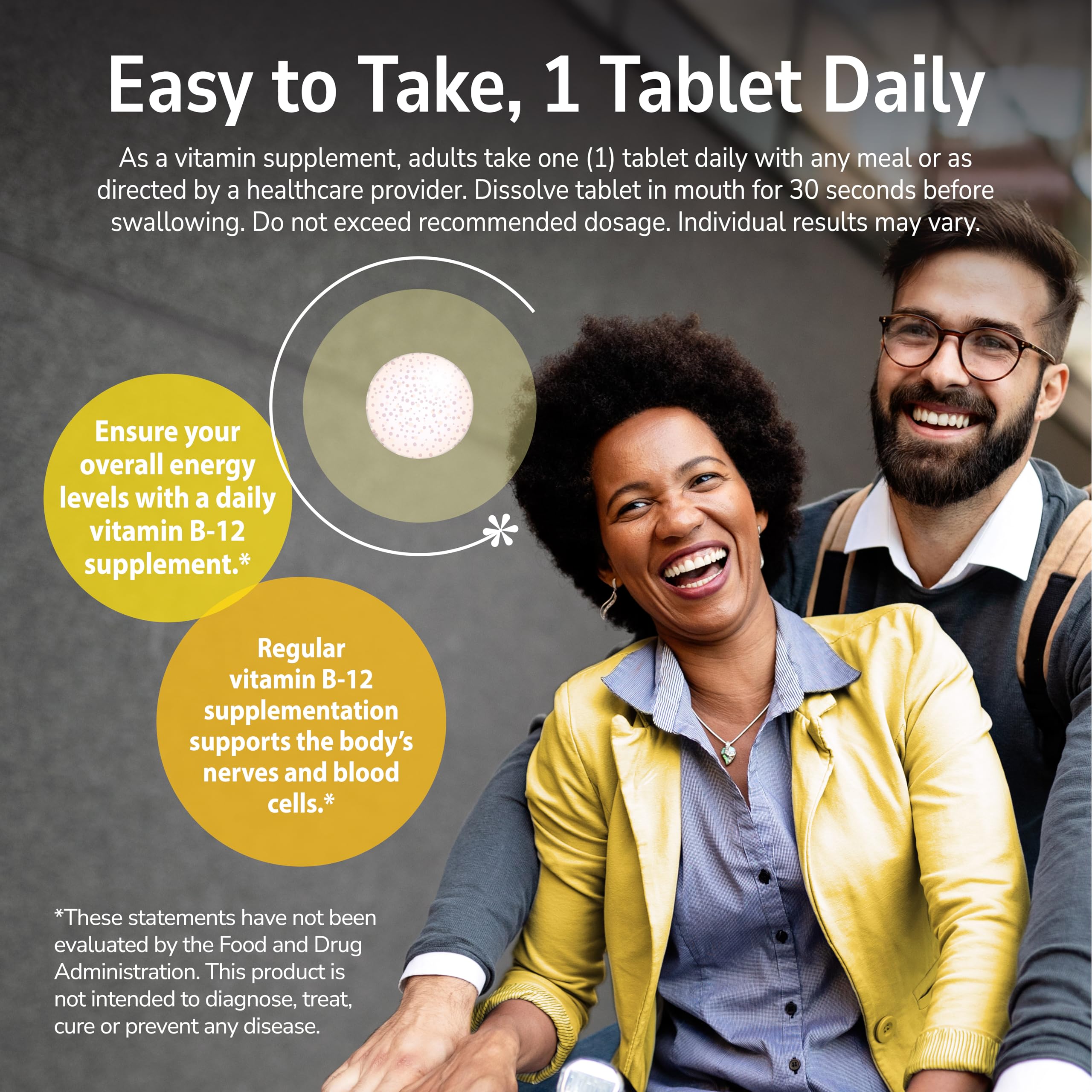 Dosage information panel visible for easy daily use