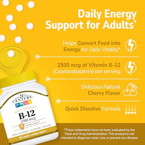 Closeup of 2500 mcg sublingual tablets highlighting high potency