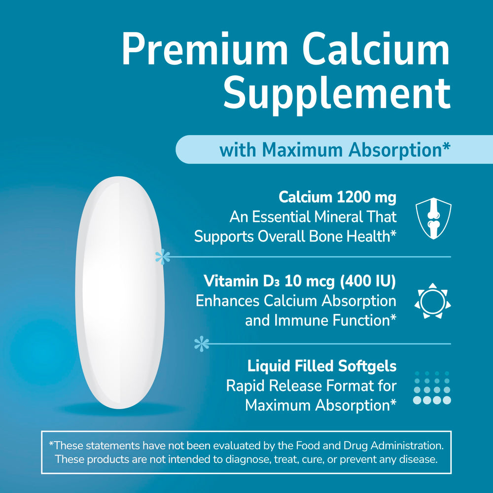 21st Century Calcium Plus D3 bottle label clearly shows supplement details