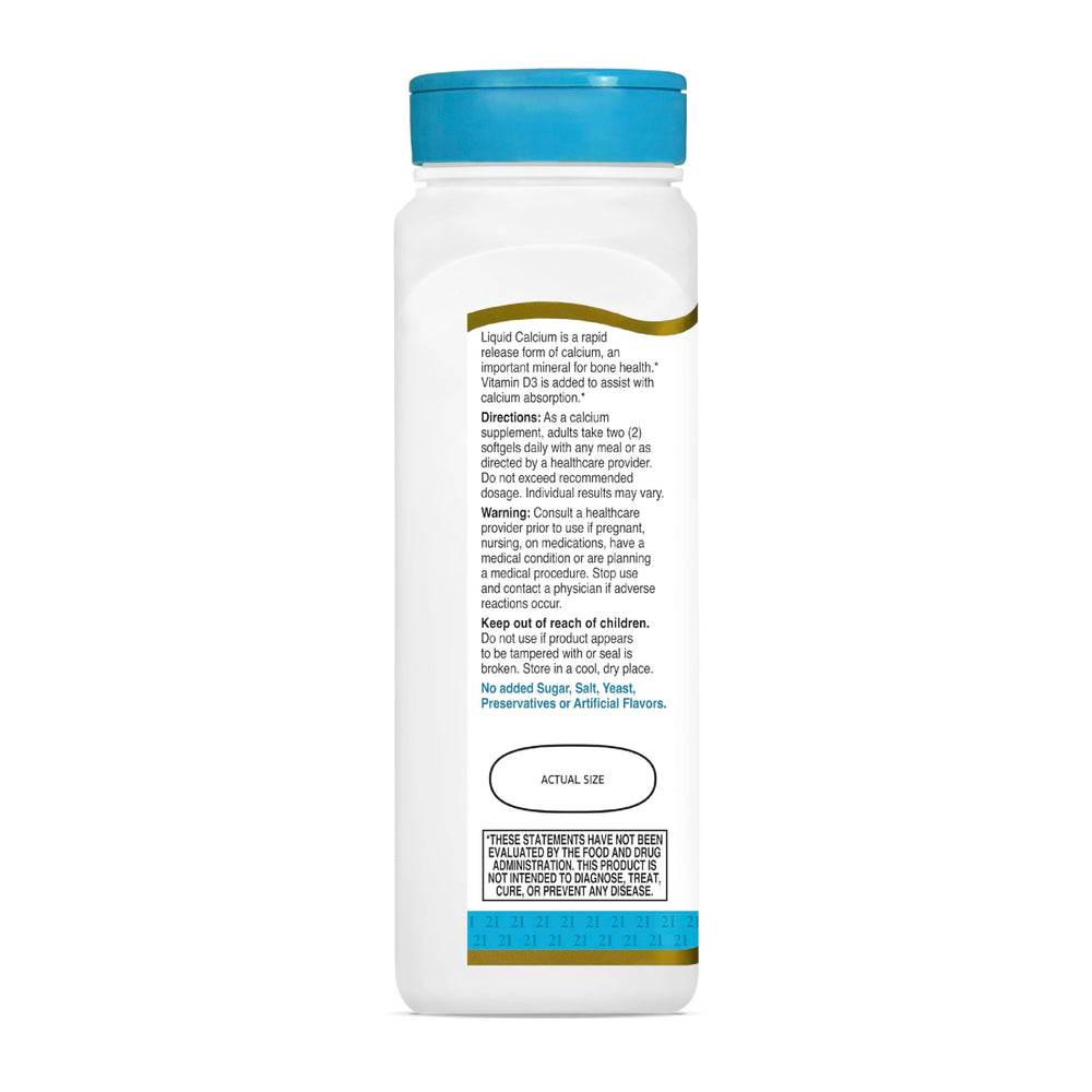 21st Century Calcium Plus D3 bottle with spoon ready for dose