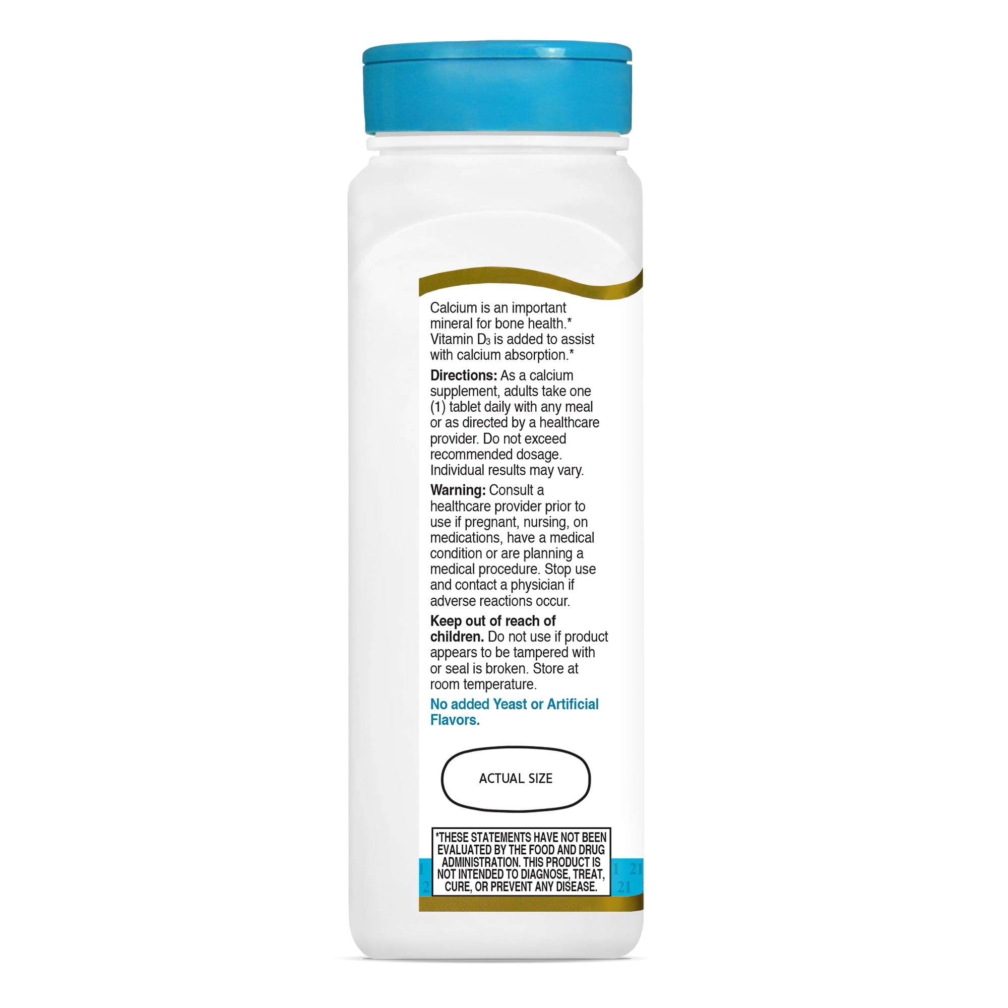 21st Century Calcium Plus D3 tablets in hand