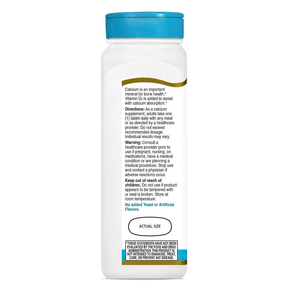 21st Century Calcium Plus D3 tablets in hand