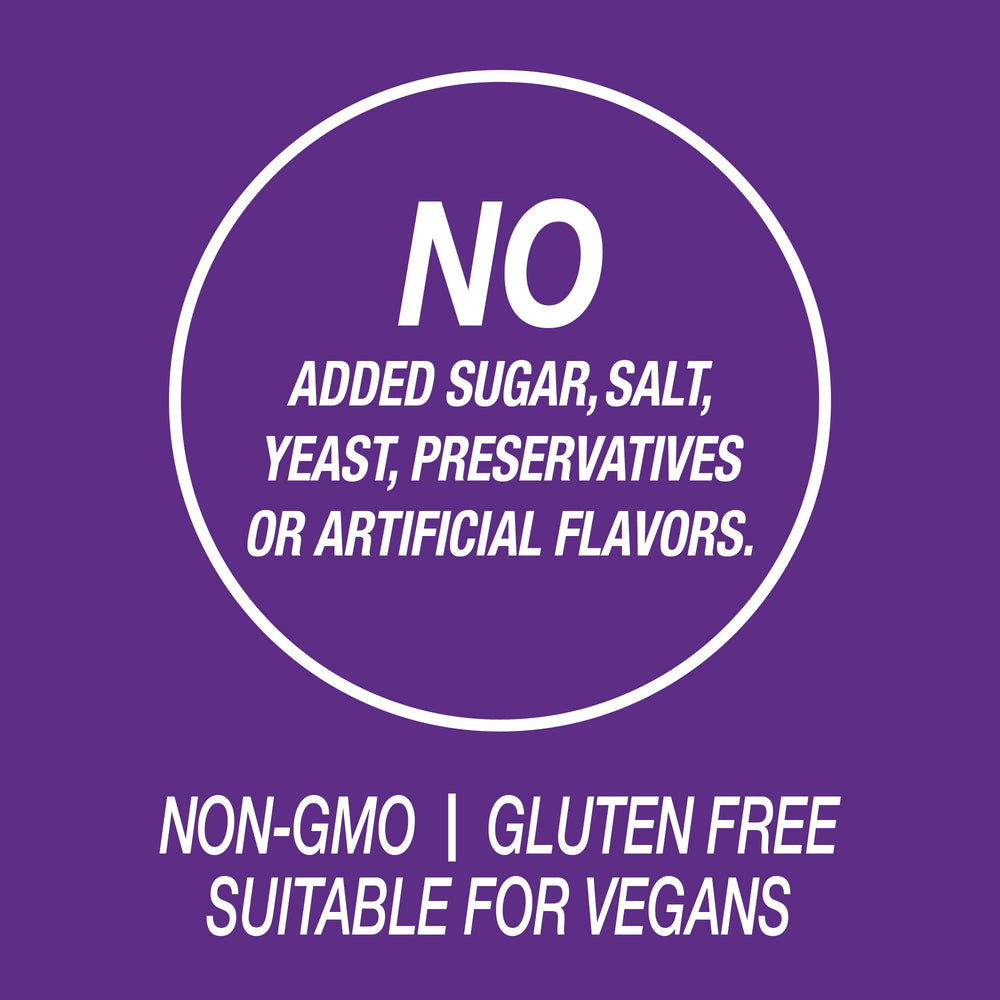 Nutrition label emphasizes gluten-free and non-GMO attributes of the product.